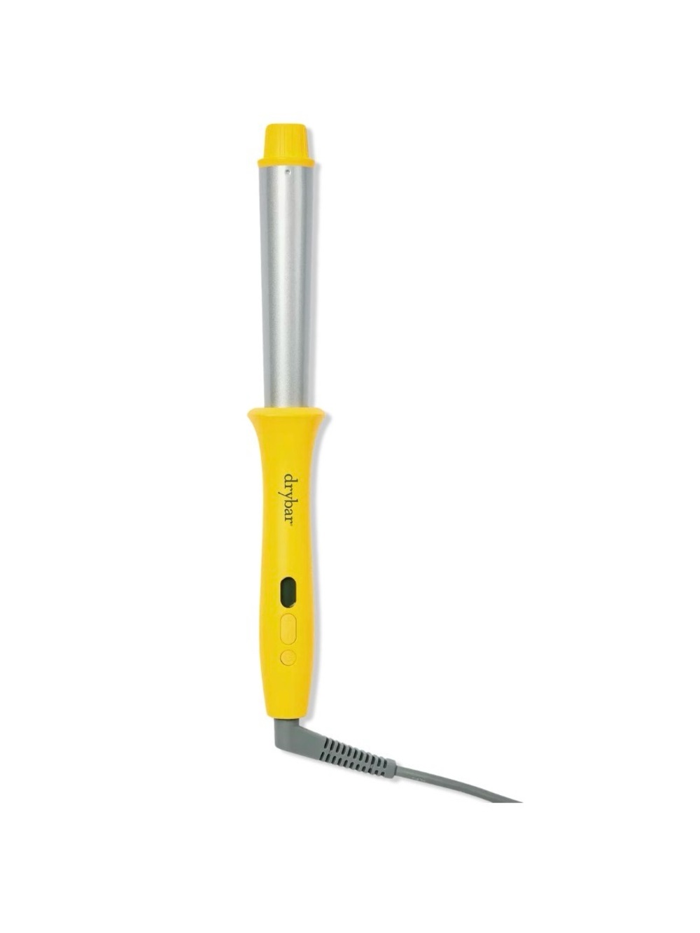 Drybar Wrap Party Yellow & Silver Curling Wand with Ergonomic Handle